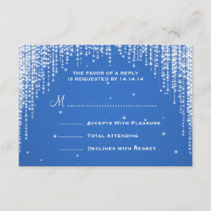 Mariage élégant RSVP nuit éblouissante Bleu