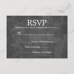 Mariage élégant RSVP Romantique Paris Noir