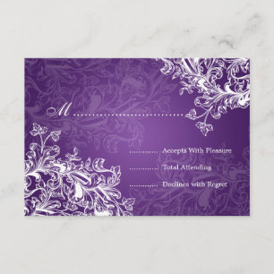 Mariage élégant RSVP Vintage perruques violet