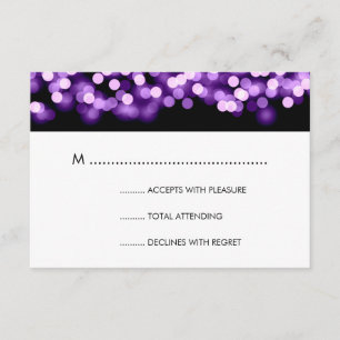 Mariage élégant RSVP violet Hollywood Glam