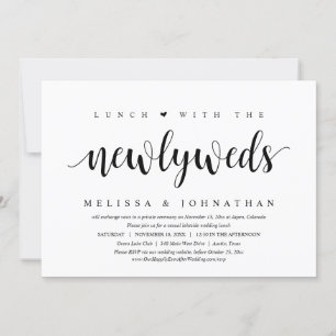 Mariage Elopement, Déjeuner Avec Invitation De Nou