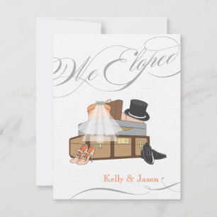 Mariage Elopement Faire-part - Orange