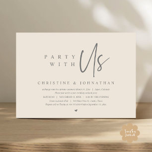 Mariage Elopement, Fête avec nous Invitation