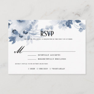Mariage en Aquarelle Bleue RSVP avec sélection de