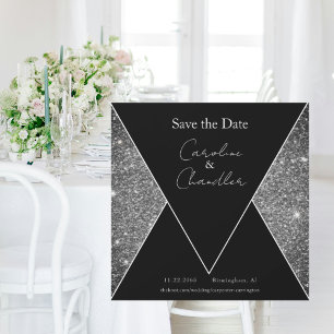 Mariage en argent et en noir glam Enregistrer la d
