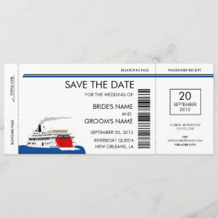 Mariage en bateau à rivière Enregistrer les cartes