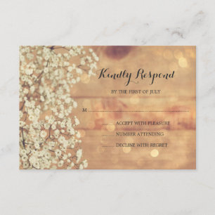 Mariage en bois de bébé rustique RSVP