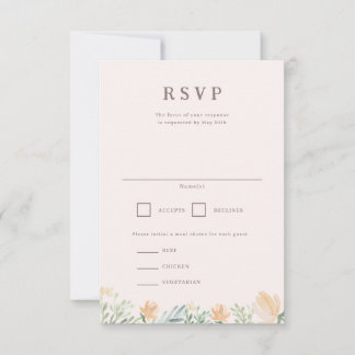 Mariage en crête florale RSVP