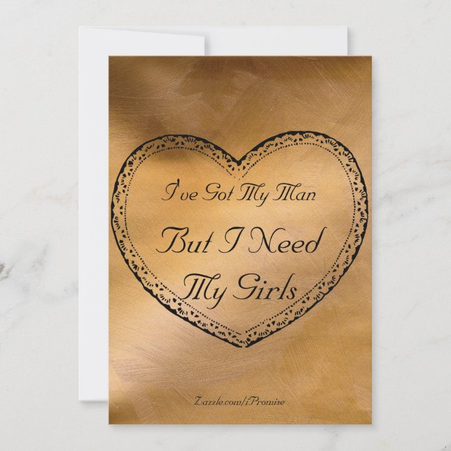 Mariage en cuivre J'Ai Mon Homme - Invitation Coeu (Devant)