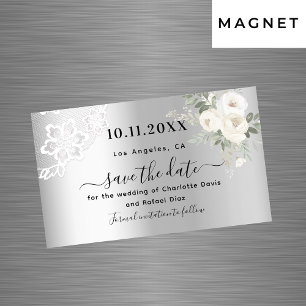 Mariage en dentelle blanche argent Enregistrer l'a