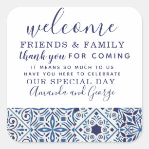 Mariage en faveur personnalisée Merci Sticker