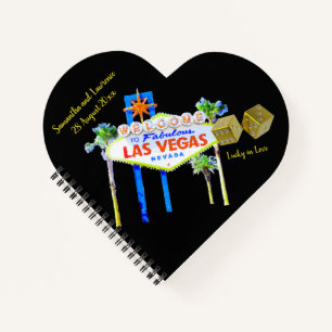 Mariage en forme de coeur livre d'invité Las Vega