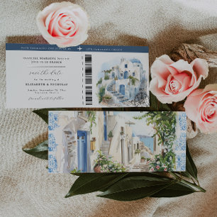 Mariage en Grèce   Carte d'embarquement Enregistre