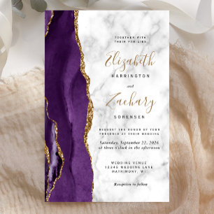 Mariage en marbre violet or agate à budget élevé