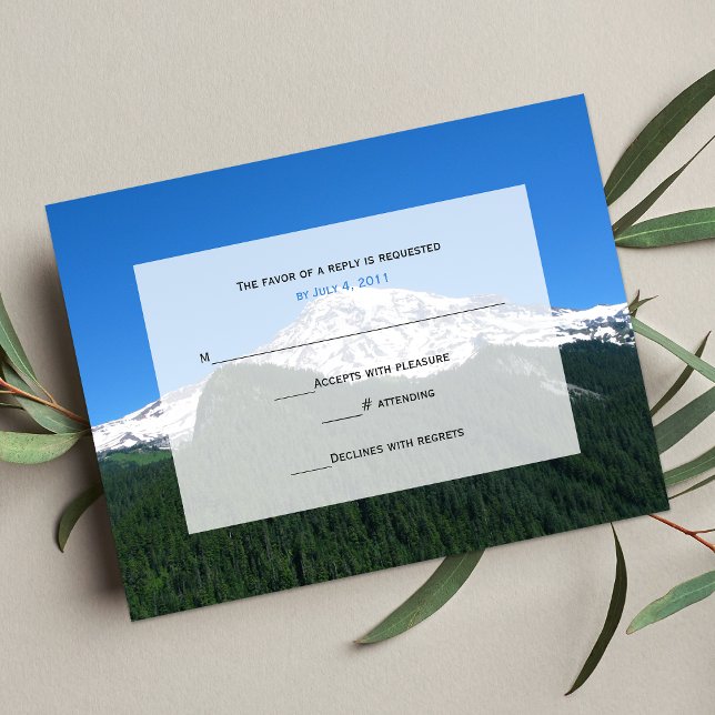 Mariage en montagne Invitation RSVP (Créateur téléchargé)