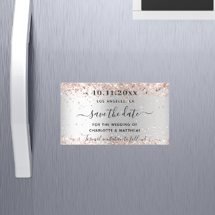 Mariage en or rose argent enregistrer la date aima
