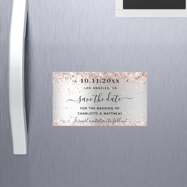 Mariage en or rose argent enregistrer la date aima (Créateur téléchargé)