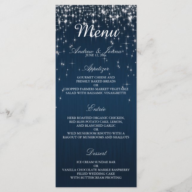 Mariage Enchanté sous le Charme des Stars - Menu (Devant)