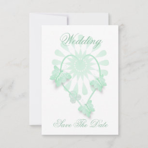 Mariage Enregistrer La Carte Date Peppermint Papil