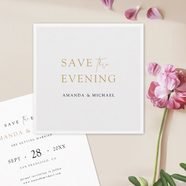 Mariage Enregistrer la carte du soir avec la typog (Créateur téléchargé)