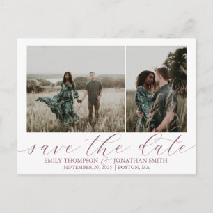 Mariage Enregistrer La Date Carte Postale Deux Ros