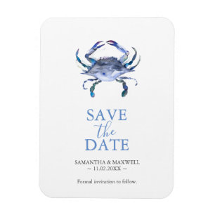 Mariage Enregistrer La Date Crabe Magnet