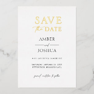 Mariage Enregistrer la date Foil Invitation