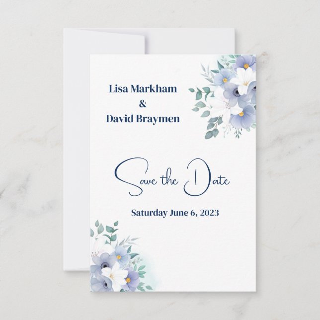 Mariage Enregistrer La Date Invitation (Devant)