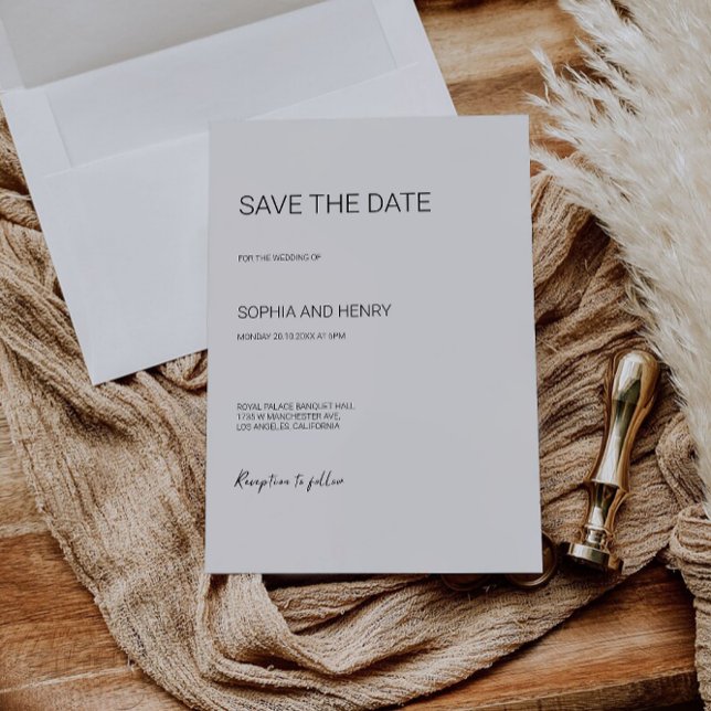 Mariage Enregistrer la date Invitation (Wedding Save the Date Invitation)