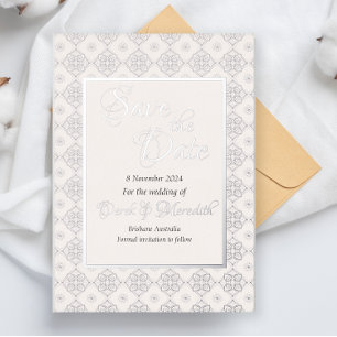 Mariage Enregistrer la date Invitation avec feuill