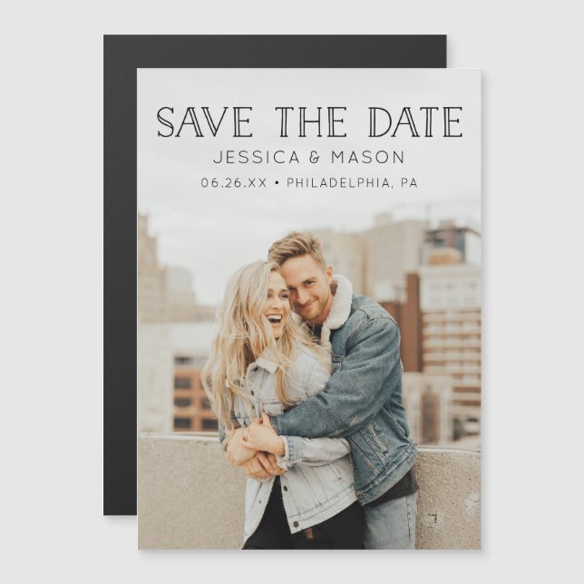 Mariage Enregistrer La Date Magnets - Enregistrer  (Devant / Derrière)