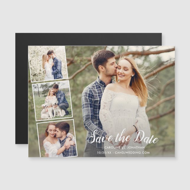 Mariage Enregistrer la date Plusieurs photos Colla (Devant / Derrière)