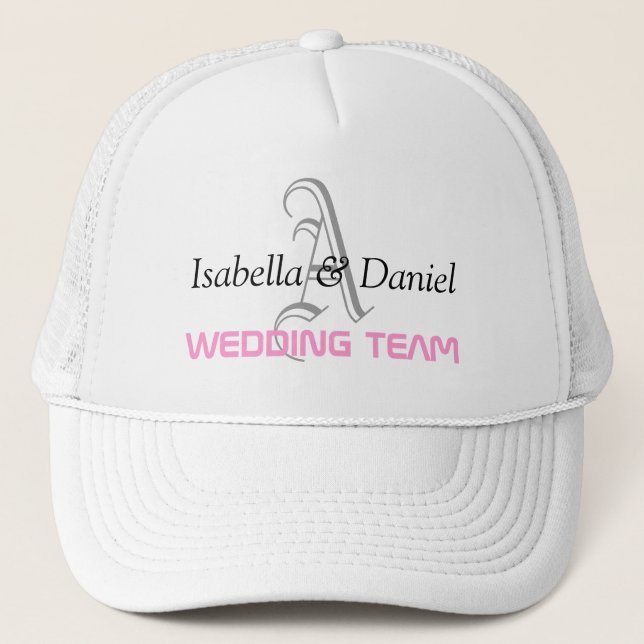 MARIAGE ÉQUIPE MONOGRAMME CASQUETTES (Devant)