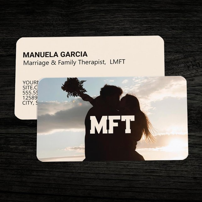 Mariage et thérapie familiale Carte de visite MFT (Marriage and Family Therapy MFT Business Cards)