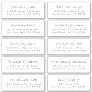 Mariage Étiquette de adresse invité COMMANDER 6" o