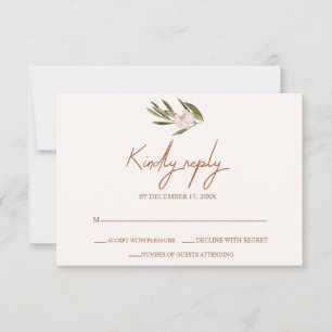 Mariage Eucalyptus à l'orchidée rose verte rubis R
