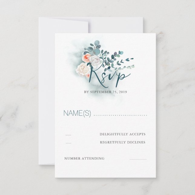 Mariage Eucalyptus Script RSVP (Devant)