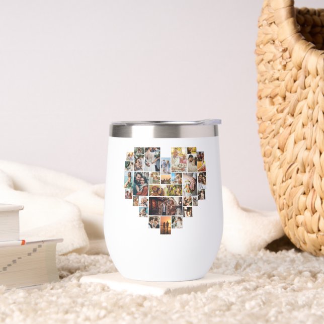 Mariage Famille Anniversaire Coeur Photo Collage (Salon)