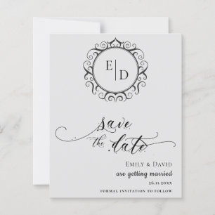 Mariage Fantaisiste Monogramme Noir et Blanc à Pet