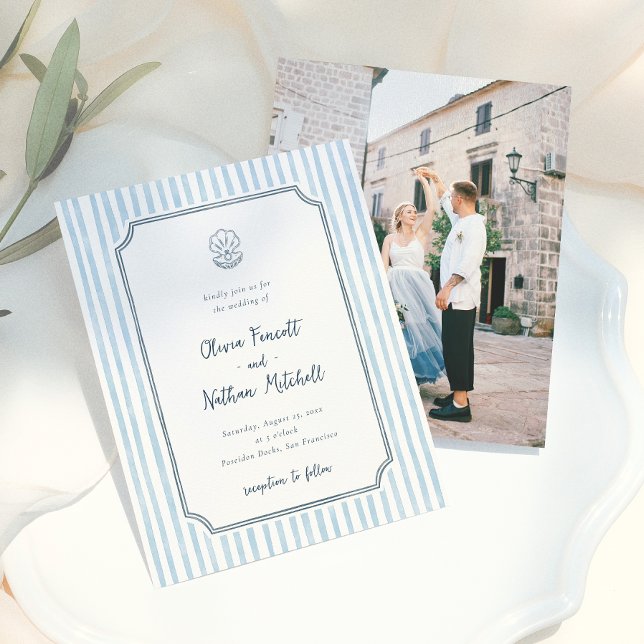 Mariage Fantaisiste Rétro Budget Bandes Bleues (Créateur téléchargé)