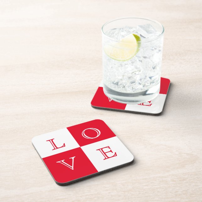 Mariage Favor Love Dessous de verre Set (Côté Droit)