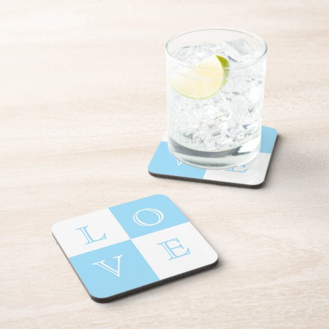 Mariage Favor Love Dessous de verre Set (Côté Droit)
