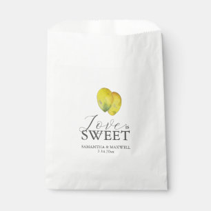 Mariage Favor Sacs L'amour est doux citrons & Feui