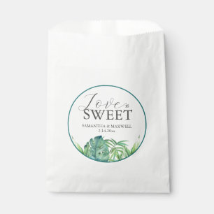 Mariage Favor Sacs Wild Tropical Palm Love Sweet