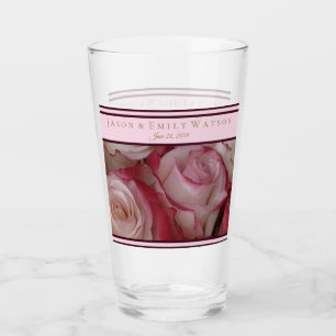Mariage Favor Verre Blanc-Rose-Rose Accents de vin