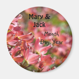 Mariage favorise magnet Floral Bridal Set Date de