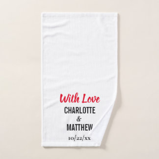 Mariage Favoriser Merci Avec L'Amour Serviette Mai