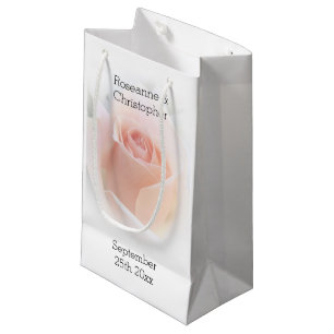 Mariage Favoriser Petite Sac Cadeau Peach Rose Ros