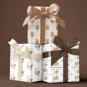 Mariage Félicitations Envelopper les feuilles de p