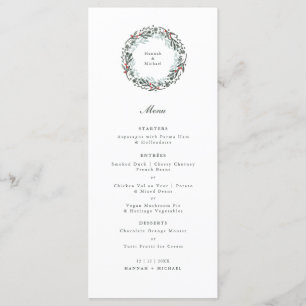 Mariage Festif de couronne botanique Menu Petit-dé